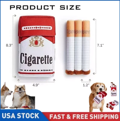 Cigarette Dog Toy, Squeaky Cigar Toys, Funny Interactive Dog Toy Squeaky Cigar-- - Image 1 of 4