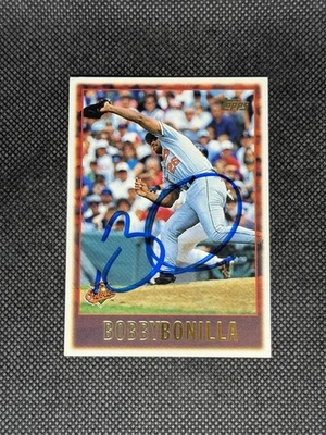 Bobby Bonilla Baltimore Orioles 1997 Topps Signed Auto Card #374 ~ COA - Image 1 of 3
