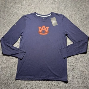 Under Armour Mujer M Manga Larga Castaño Rojizo Tigres Azul Oscuro Nuevo Con Etiquetas - Imagen 1 de 9