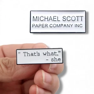 That's What She Said Michael Scott Paper Company Metal Enamel Pins Set Of 2 - Picture 1 of 3
