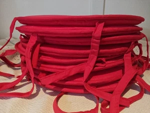 8 X Round Red Cushions Been Used Once - Picture 1 of 4