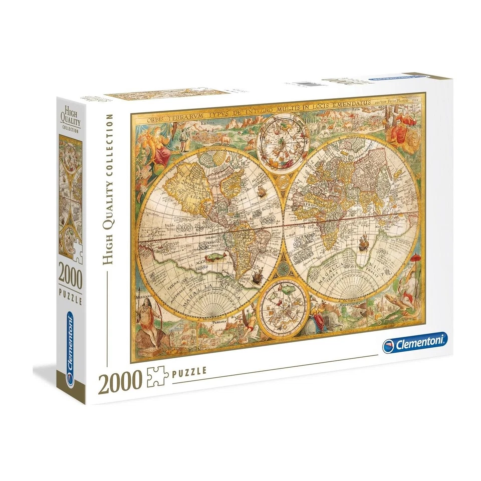 Multicolore Clementoni 32557 - Puzzle 2000 HQC Ancient Map Giocattolo (r6w)