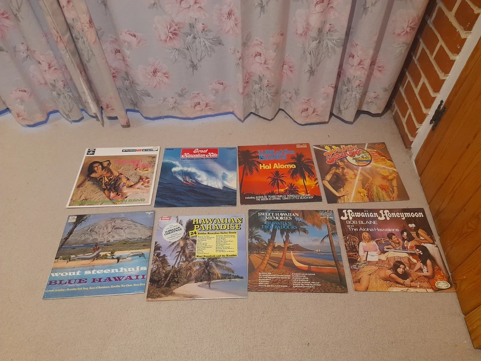 Collection of 8 Hawaiian vinyl LPs Waikiki Beach Boys Hawaii Exotica Records - Image 1 of 1