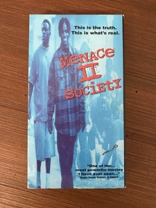 Menace II Society (VHS, 1993) Larenz Tate Rare Urban Crime OOP HTF - Picture 1 of 3
