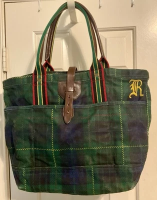 Bolso de Mano Rugby Ralph Lauren de Lona a Cuadros DESCONTINUADO RARO Foto 1 de 4