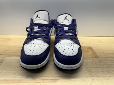 NIKE Air Jordan 1 Low Sky J Purple Sneakers 553560-515 Youth Size 6Y - Image 1 of 4