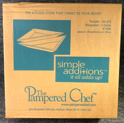 Plato para servir triángulo de gres The Pampered Chef Simple Additions negro #1928 Foto 1 de 4