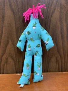 Muñeca Dammit Mod Muñeca Vudú Alivio del Estrés Mordaza Regalo Verde azulado Cactus Pelo Rosa Nuevo con Etiquetas. 1B - Imagen 1 de 9