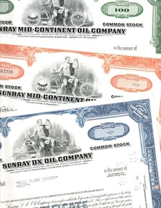 ¡3 DIFF ESCASOS CERTIFICADOS DE STOCK DE ACEITE SUNRAY VINTAGE! ¡AHORA SUNOCO! MEJOR PRECIO 2.99 - Imagen 1 de 1