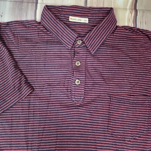 Marine Lagenlook Poloshirt Herren M/L rot blau gestreift Supima/Modal Kragen - Bild 1 von 7