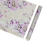 Purple Flower Furniture Surface Decor Paper Peel Stick Self-Adhesive Wallpaper