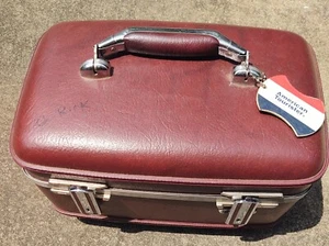 Vintage American Tourister Hard shell Cosmetic/Makeup Train Case w/ mirror - Picture 1 of 9