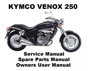 KYMCO VENOX 250 Motorcycle Owners Workshop Service Repair Parts Manual PDF Files - Picture 1 of 1