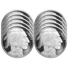 Lot of 10 - 1 Troy oz Buffalo .999 Fine Silver Round