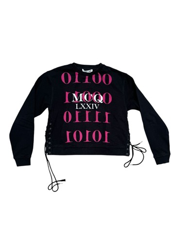 ALEXANDER MCQUEEN Alexander Mc Queen felpa nera con cappuccio e lacci taglia M Medium