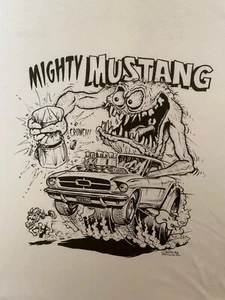 MEN'S ED 'BIG DADDY' ROTH MONSTER T-SHIRT XL - MIGHTY MUSTANG - Picture 1 of 2