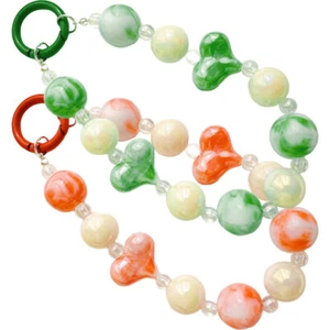 2 Pcs Mobile Phone Wrist Strap Colorful Beaded Lanyard - Zdjęcie 1 z 12