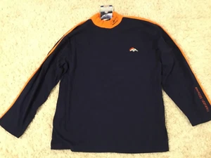 Reebok NFL Denver Broncos Mock Turtleneck Sweatshirt Size XL Team Apparel NWT - Picture 1 of 3