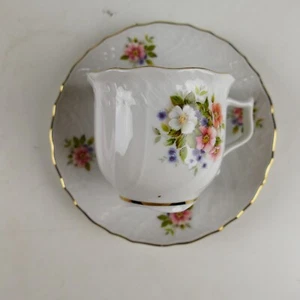 Schirnding Bavaria Streublümchen Goldrand Kaffeetasse mit Untertasse RT-2057 - Bild 1 von 12