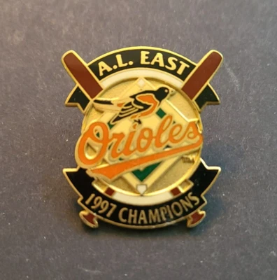 1997 Imprinted Products Baltimore Orioles 1997 AL East Champions Lapel-Hat Pin - Image 1 of 3