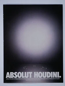 Absolut Houdini Poof Vintage 1995 Original Print Ad 8.5 x 11" - Picture 1 of 3