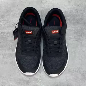 LEVI'S Tenis Ligeros Negros Para Hombre Tejido Delta Suela Gruesa Transpirable Talla 12 - Imagen 1 de 8