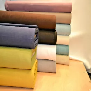 8oz Pre Washed 100% Pure Linen Flax Fabric Material 136cm wide per metre - Picture 1 of 20