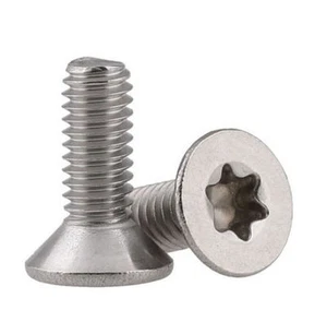 M6 SS 304 Flat Head Torx Bolt Torx Countersinkk Tamper proof Screws  - Imagen 1 de 5