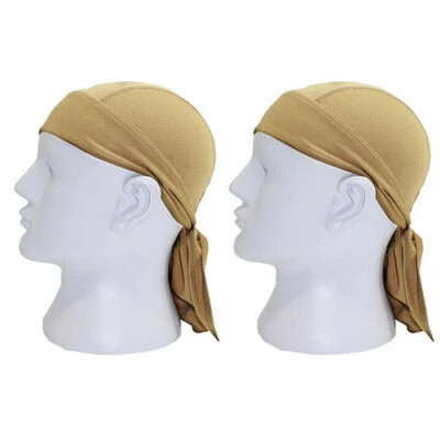 2 Pack Skull Cap Motorcycle Head Wrap Tie Du Rag Do Doo Beanie Cycling Bandana - Image 1 of 4