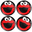 4 x 70mm Silicone Stickers For Wheel Center Centre Hub Caps Badge Red Monster