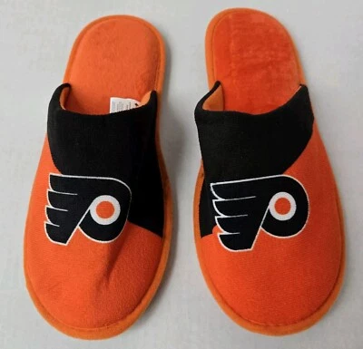 Men's NHL Philadelphia Flyers Slippers Team Logo Slip-On FOCO Size Large - Image 1 of 4