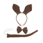  3 Pcs Kids Performance Costume Kangaroo Headband Bowtie Tail Kit Child Gift