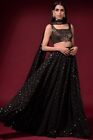 Women Ethnic Indian Wedding Georgette Black Lehenga Choli Traditional Wear Skirt