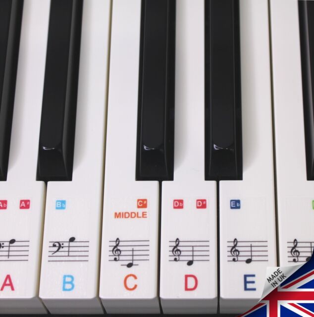 Adesivos De Musica Para Teclado De Piano, Adesivos Coloridos Removíveis  Para 37/ 49/ 61/ 88 Teclas Para Prática De Piano Infantil - AliExpress