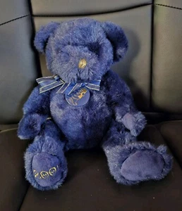Peluche Build-A-Bear 2001 Edizione Limitata Orso Capodanno Blu Navy da Collezione - Foto 1 di 7