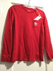 Vineyard Vines Girls Red Long Sleeve T Shirt Merry Christmas 2020 Large 14 NWT - Picture 1 of 8