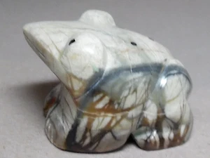ZUNI FETISH F-4825 PICASSO MARBLE FROG BY MARLO KIYITE - Picture 1 of 6