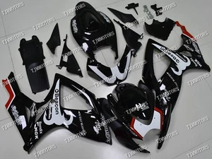 For 06-07 GSXR600/750 White Black ABS Injection Mold Bodywork Fairing Kit Panels - Picture 1 of 9