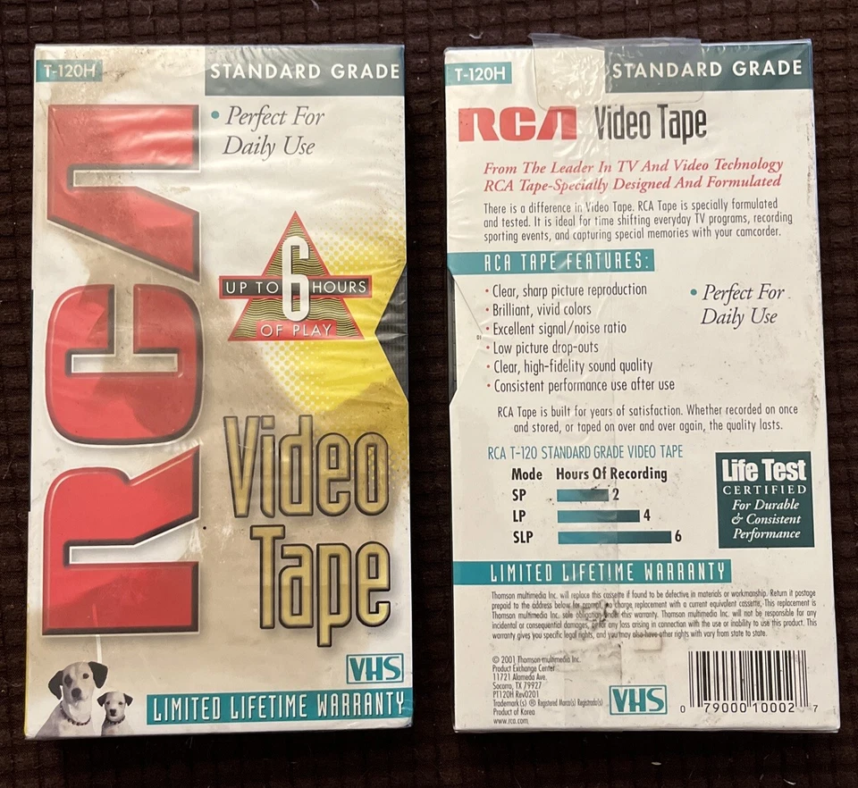 4 RCA T-120H VHS 6 Hour Blank Video Tapes - New & Sealed 📼 - Image 1 of 1