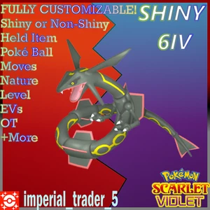 Pokémon Scharlachrot und Violett ✨GLÄNZEND✨ Rayquaza mit Best 6IV + Anpassbar - Bild 1 von 1