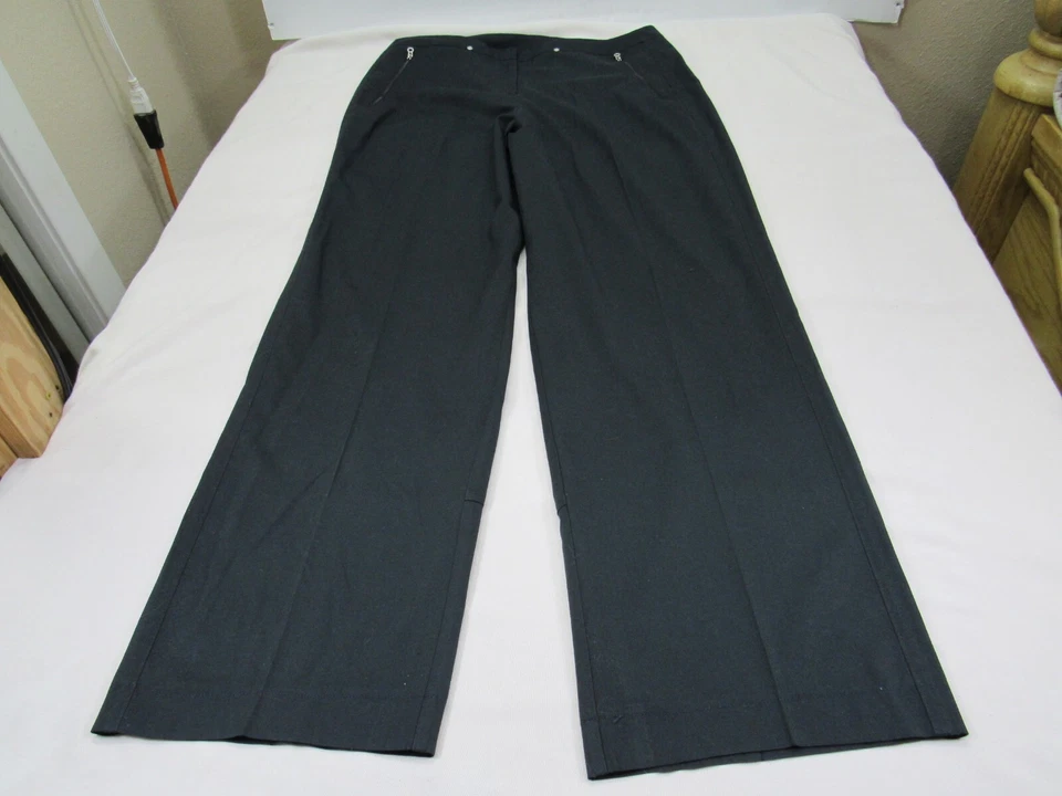 Pantalones para mujer TAIL TECH 12 [34W 42 caderas 31L] negros golf bolsillos con cremallera rectos Foto 1 de 4