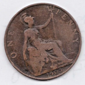 Centavo grande del Reino Unido 1905. TÚ LO CALIFICAS. stk b3 - Imagen 1 de 4