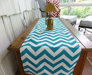 Table Runner Chevron Polyester 12x108" By Broward Linens (Variety Of Colors) - Picture 1 of 11