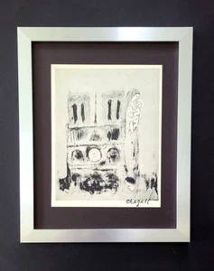 MARC CHAGALL + 1957 BEAUTIFUL SIGNED PRINT MOUNTED IN NEW FRAME + BUY NOW !! - Picture 1 of 3