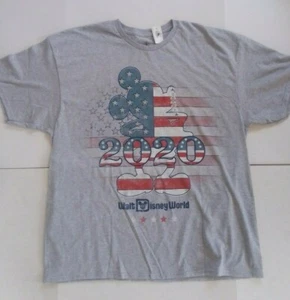 Disney Parks Mickey Mouse 2020 USA Flag T-Shirt Adult Men's Size XXLarge - Picture 1 of 3