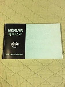 96 1996 Nissan Quest Owners Manual Guide FREE SHIPPING Book SMOKE FREE Owner  - Picture 1 of 2