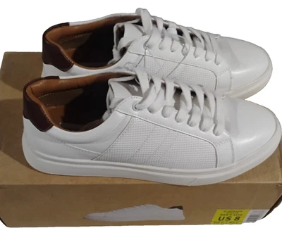Steve Madden Para hombres Tenis P-Abeto Blanco Zapatos con Cordones Cuero Talla 8 Nuevo Foto 1 de 4