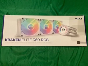 NZXT Kraken Elite 360mm RGB CPU Liquid Cooler w/ 2.36" LCD Display- Pre-owned 32 - Afbeelding 1 van 9