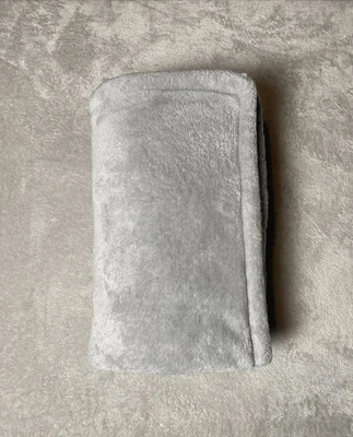 S L Home Fashions Solid Gray Baby Blanket Reversible Sherpa Soft Plush Lovey - Image 1 of 4