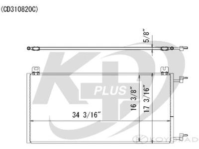 Condensador de aire acondicionado Koyo 54948FFBD 2002 2003 para Chevrolet Silverado 2500 HD 2001-2008 Foto 1 de 2